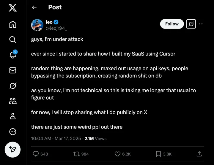 screenshot of a tweet from @leojr94